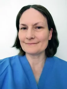 Heather Smith - face on grey background